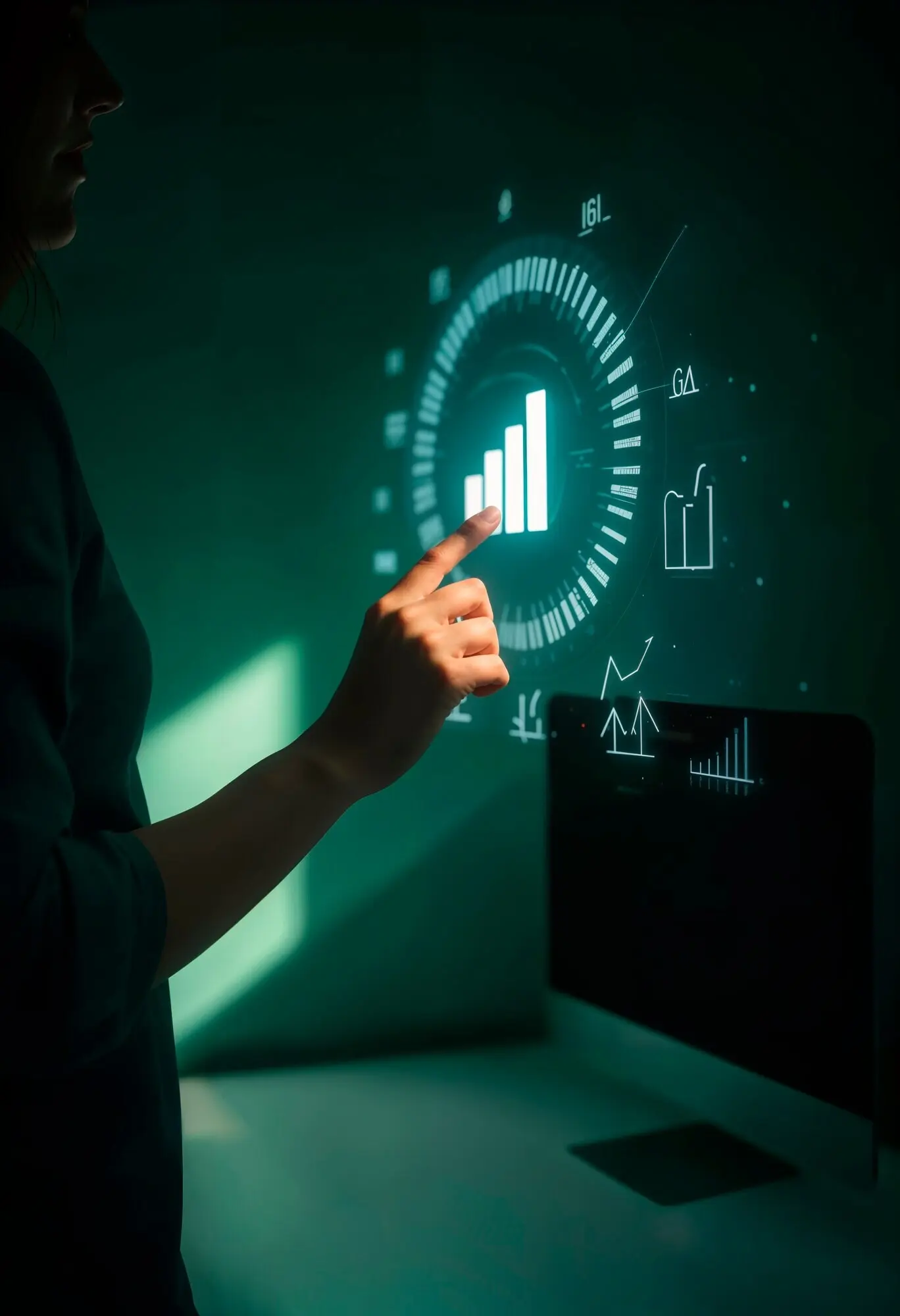 Concepto tecnológico con un elemento futurista